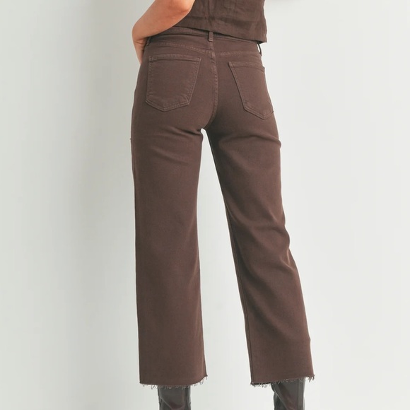 Just Black Brown Wide Leg Pants - Picture 2 of 4